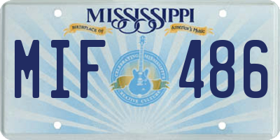 MS license plate MIF486