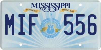 MS license plate MIF556