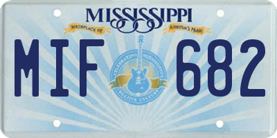 MS license plate MIF682