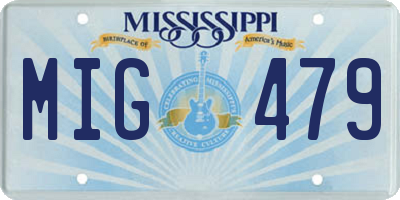 MS license plate MIG479