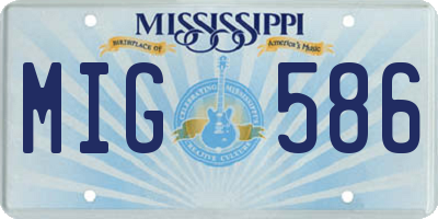 MS license plate MIG586