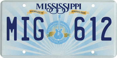 MS license plate MIG612