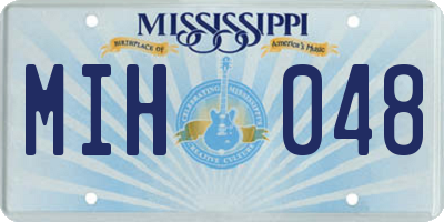 MS license plate MIH048