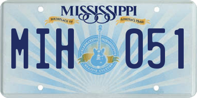 MS license plate MIH051