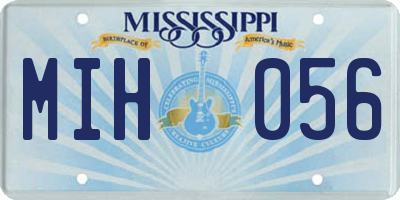 MS license plate MIH056