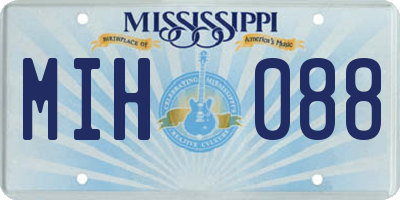 MS license plate MIH088