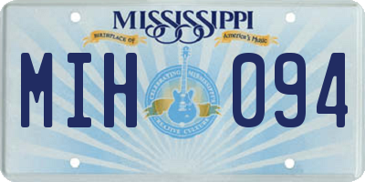 MS license plate MIH094
