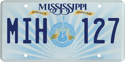 MS license plate MIH127