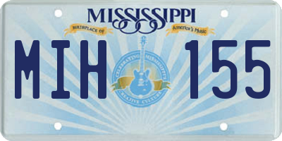 MS license plate MIH155