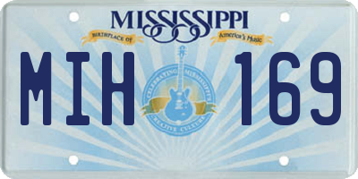 MS license plate MIH169