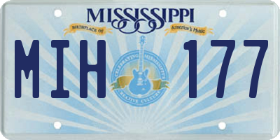 MS license plate MIH177