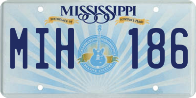 MS license plate MIH186