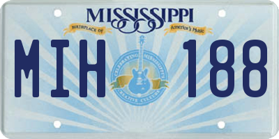 MS license plate MIH188