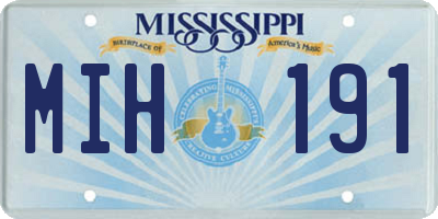 MS license plate MIH191
