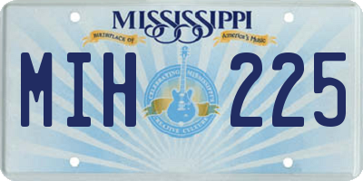 MS license plate MIH225