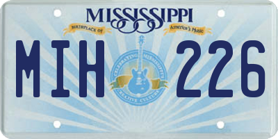 MS license plate MIH226