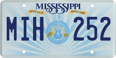 MS license plate MIH252