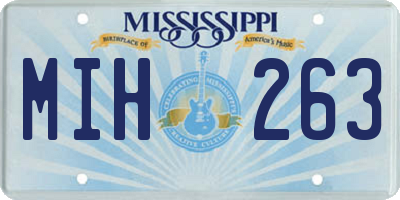 MS license plate MIH263