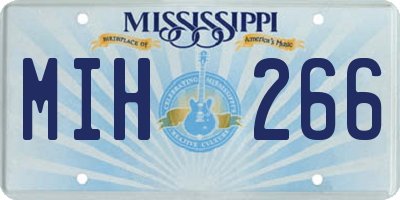 MS license plate MIH266
