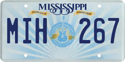 MS license plate MIH267