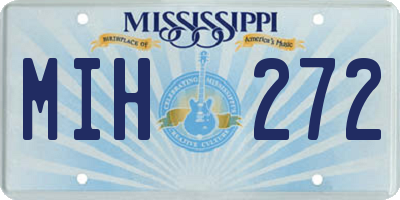 MS license plate MIH272
