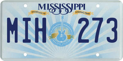 MS license plate MIH273