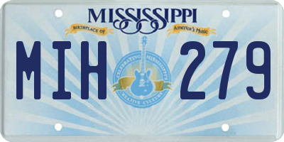 MS license plate MIH279