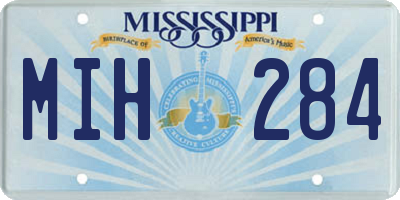 MS license plate MIH284