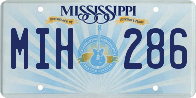 MS license plate MIH286