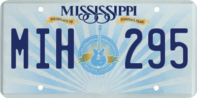 MS license plate MIH295