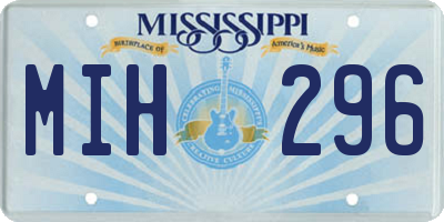 MS license plate MIH296