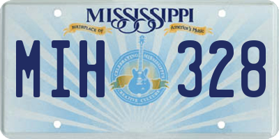 MS license plate MIH328