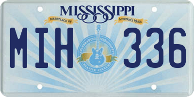 MS license plate MIH336