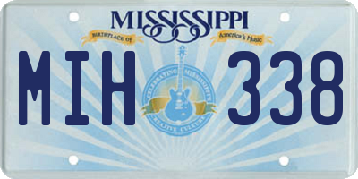 MS license plate MIH338