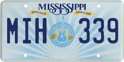 MS license plate MIH339