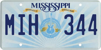 MS license plate MIH344