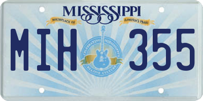 MS license plate MIH355