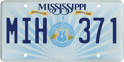 MS license plate MIH371