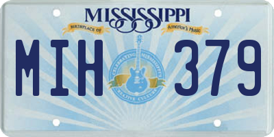 MS license plate MIH379