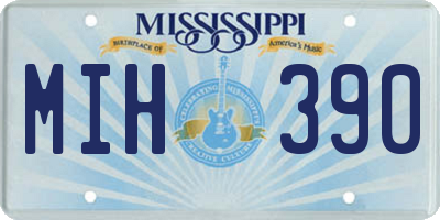 MS license plate MIH390