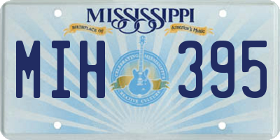 MS license plate MIH395