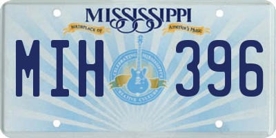 MS license plate MIH396