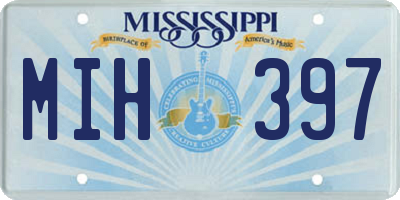 MS license plate MIH397