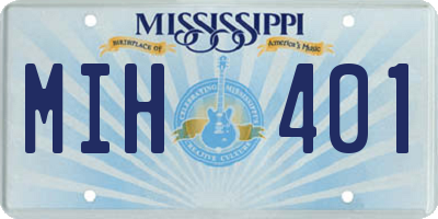 MS license plate MIH401