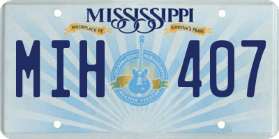 MS license plate MIH407