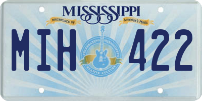 MS license plate MIH422