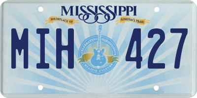 MS license plate MIH427