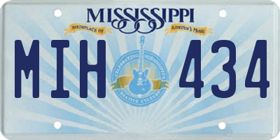MS license plate MIH434
