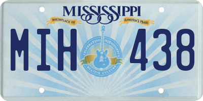 MS license plate MIH438