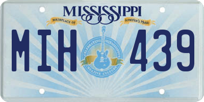 MS license plate MIH439
